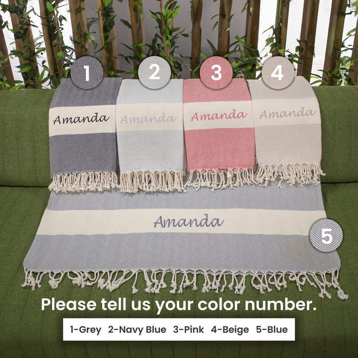 Personalized Turkish Beach Towel, Turkish Bath Towel, Yoga Towel ,Bachelorette Party Favors, Bridesmaid gifts,Beach Cover, Peshtemal Towel
