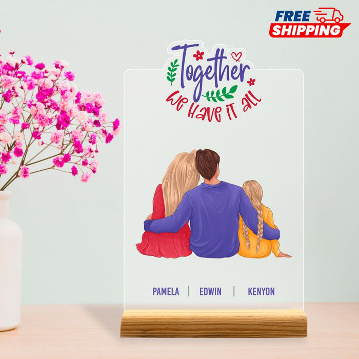 Personalized Acrylic Photo Stand, Family Photo, Souvenir, Special Gift for Mom and Dad, Acrylic Plexiglass Home, Workplace Decoration