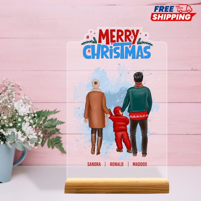 Personalized Acrylic Photo Stand, Family Photo, New Year, Souvenir,Special Gift for Mom and Dad,Acrylic Plexiglass,Christmas Decoration,Gift