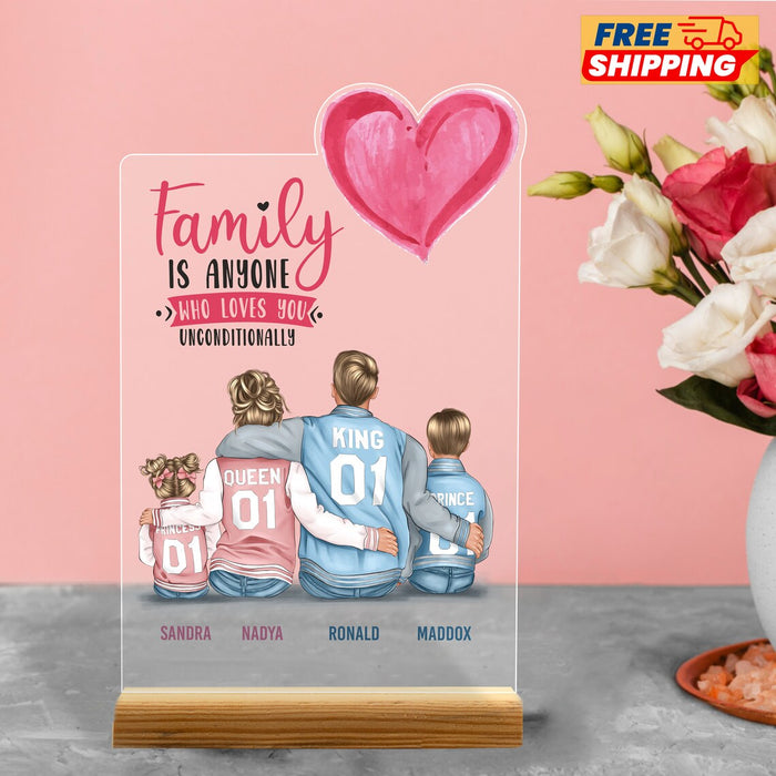 Personalized Acrylic Photo Stand, Family Photo, Souvenir, Special Gift for Mom and Dad,Family-Specific Name , Acrylic Plexiglass Decoration