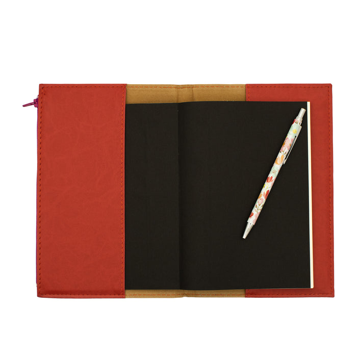 Personalized Notebook Set, Business Card Holder and Pen Set with Zipper, Daily Notebook, Gift Set, Memory Notebook Set, Stitched Notebook