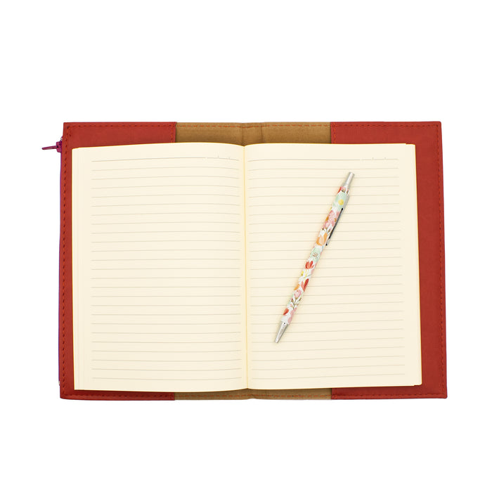 Personalized Notebook Set, Business Card Holder and Pen Set with Zipper, Daily Notebook, Gift Set, Memory Notebook Set, Stitched Notebook