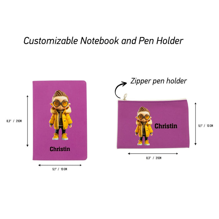 Customizable Notebook Set , Case and Pen Set, Special Gift , Diary Notebook, Gift Set, New Business Start-up Gift, Memory Notebook Set